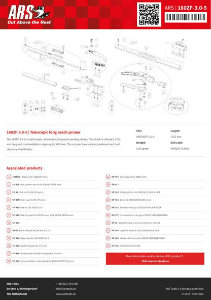 ARS 180ZF-3.0-5  - Κονταροψάλιδο Τηλεσκοπικό - 3