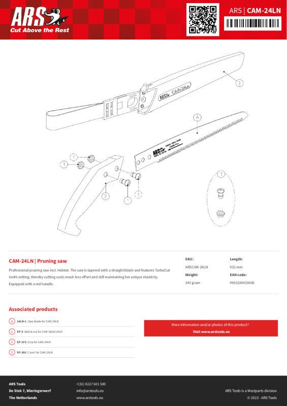 Ars CAM 24LN  Πριόνι χειρός | My Store