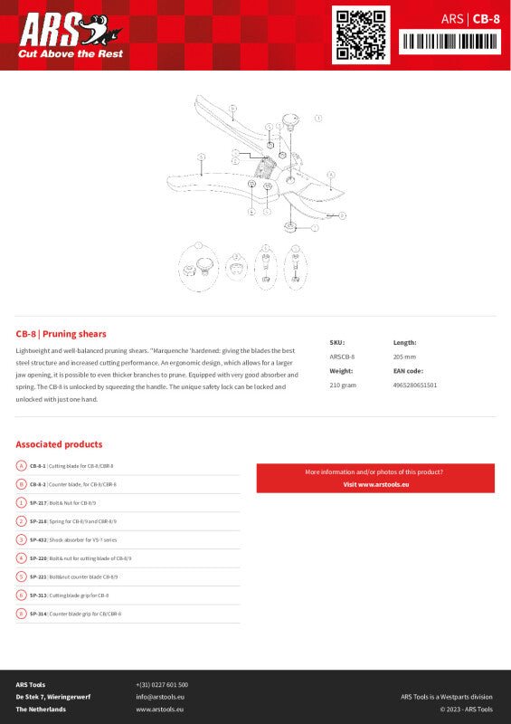 ARS CB-8 - Ψαλίδι κλαδέματος - 4