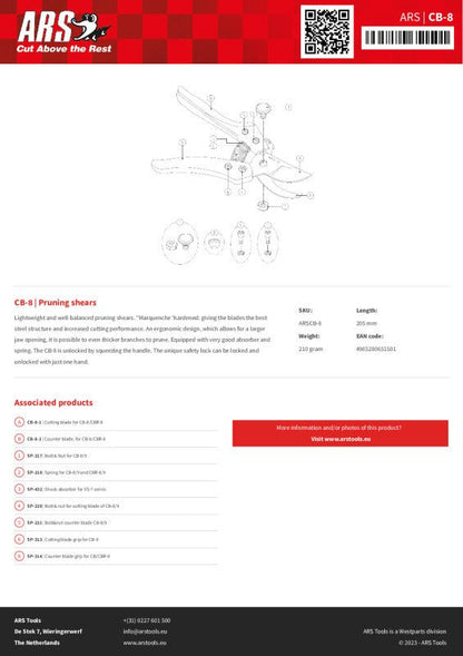 ARS CB-8 - Ψαλίδι κλαδέματος - 4
